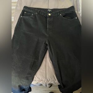 Men's Black Slim Straight Jeans